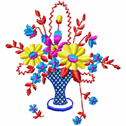Vase For Flowers Embroidery Design 10 Vase For Flowers Embroidery Design 10